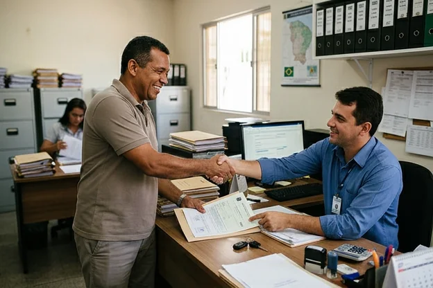 Cliente feliz após contratar despachante em Caucaia.